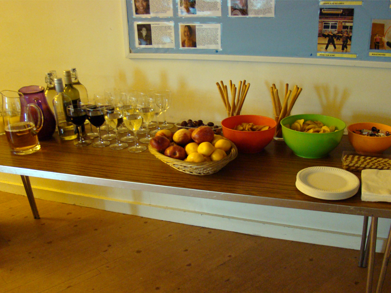 refreshments table :)